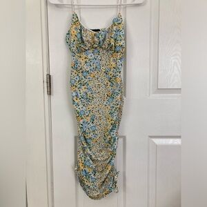 Scrunched floral dress